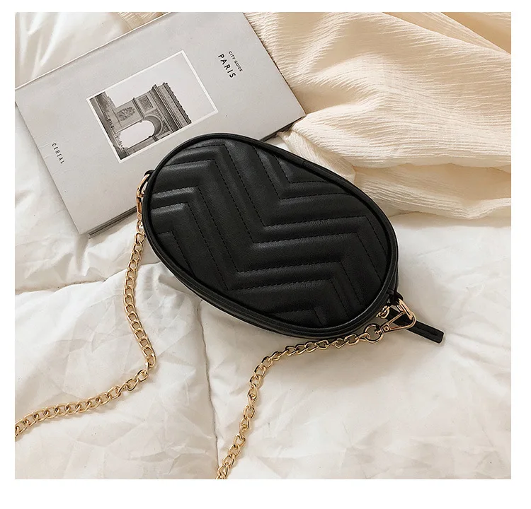 Summer High Quality Belt Bag Waist Bag Round Fanny Pack Women Luxury Brand Leather Handbag
