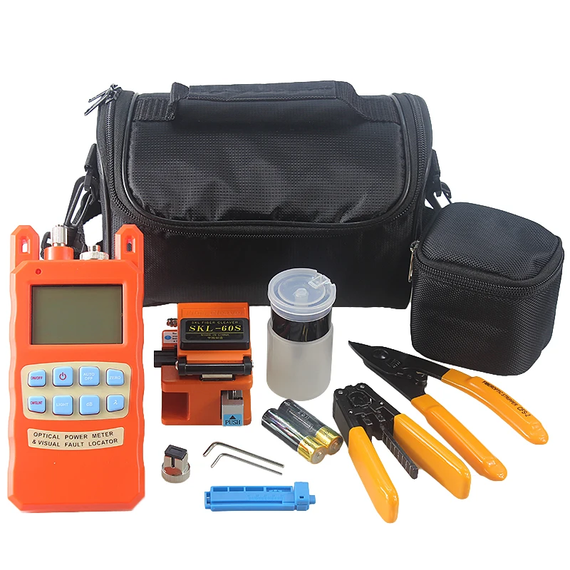 

21 type Fiber Optic Tool bag SKL-60S Fiber Cleaver 2iN1 Fiber Power meter with 1-5km Visual Fault Locator