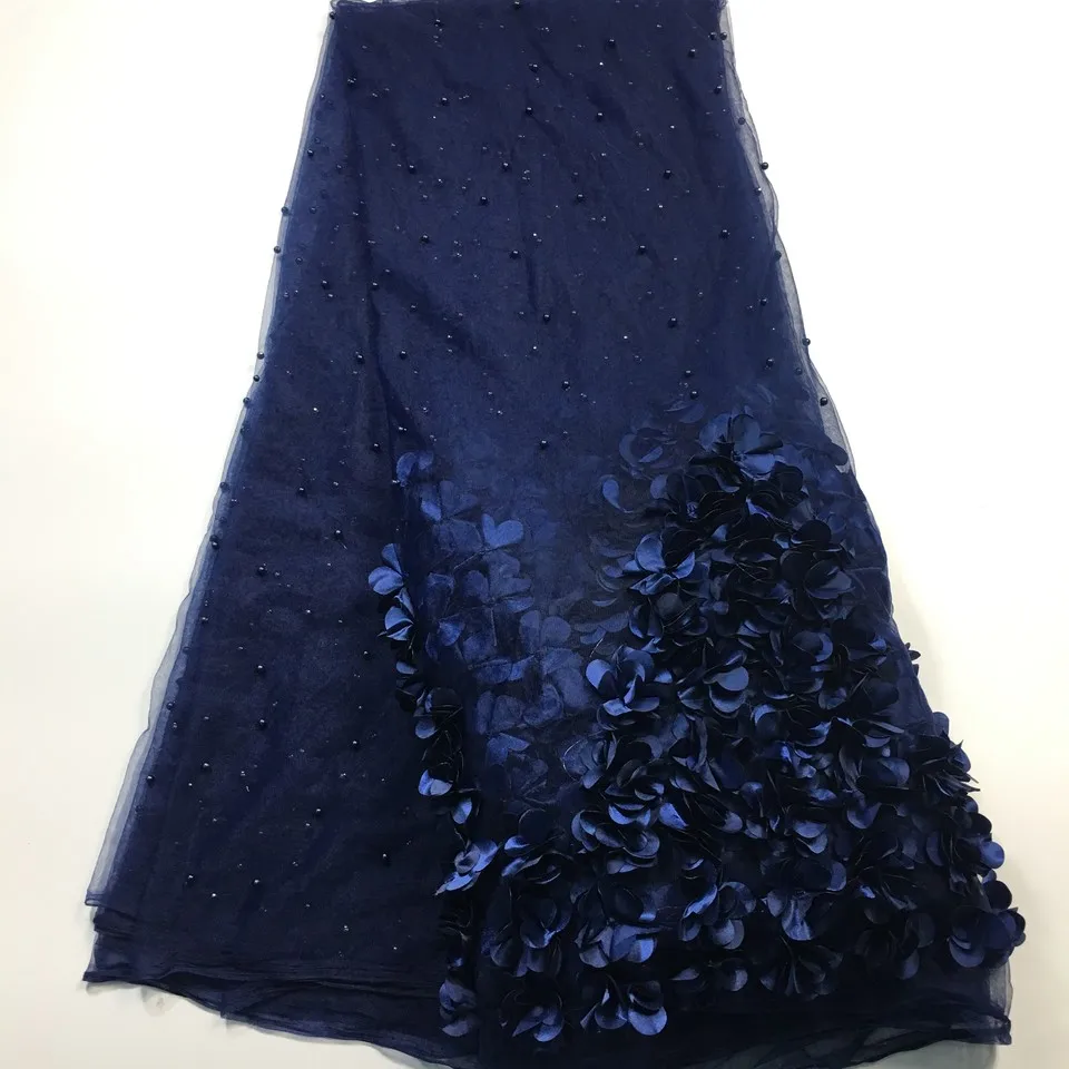 Персиковое Африканское кружево, 3D аппликация кружева для свадьбы, свадебное платье Тюль кружевная ткань M23621