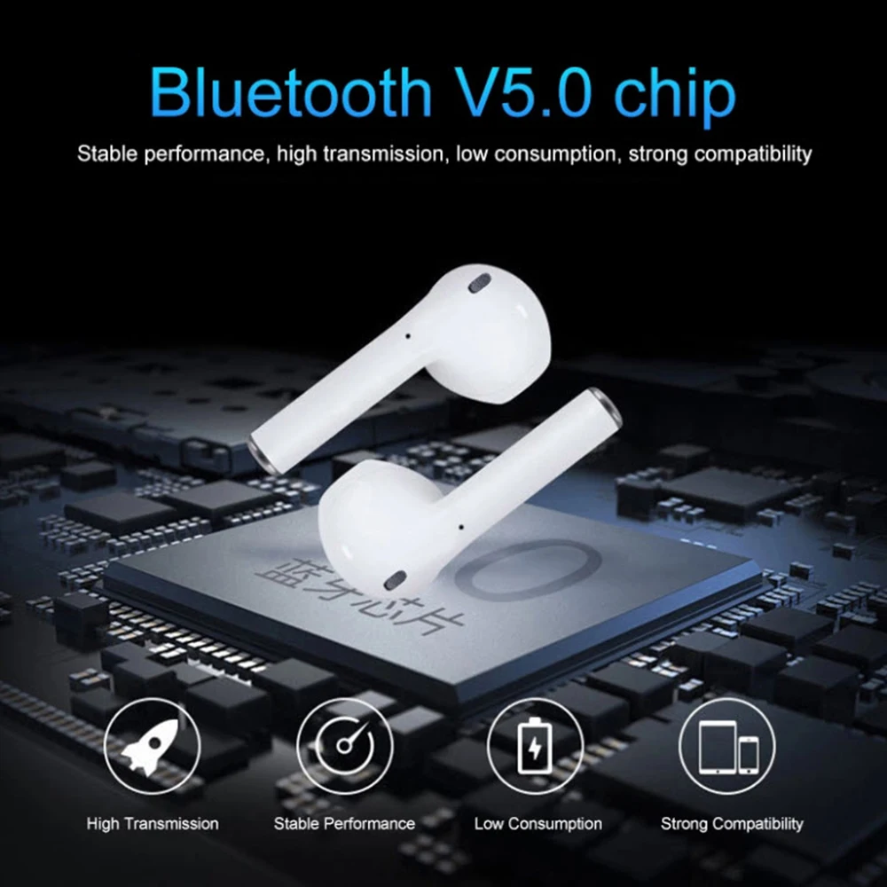 I12 tws Мини Bluetooth Беспроводные наушники с сенсорным управлением зарядным чехлом pk