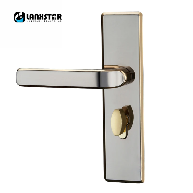 LANXSTAR Stainless Steel European Style Pressure Handles Design Solid Wood Split Handle Lock | Обустройство дома