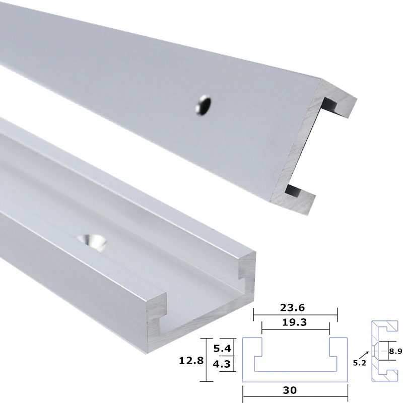 Алюминиевый сплав Т-образная дорожка 300/400/500 мм Т-образный паз с дорожки джиг для плотника ручной фрезерный станок DIY Деревообрабатывающие инструменты