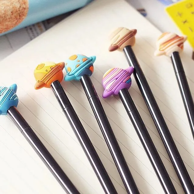 

1pcs/lot Vintage 3D Cool Planet design gel pen 0.38mm Black ink funny gift office school supplies