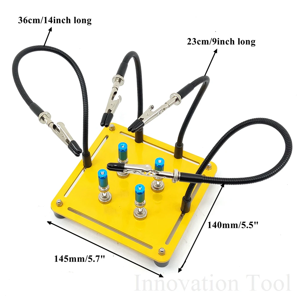 Помогая руки вспомогательное средство для паяния инструмент третий Pana стороны печатной платы Держатель Стенд подвижный 4 металлические гибкие руки крокодил