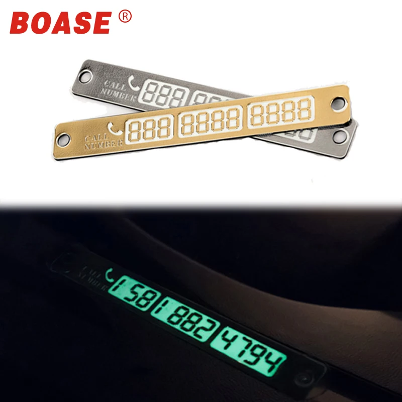 

Car Stickers Luminous Temporary Parking Card With Sucker And Phone Number Card Plate Wholesale