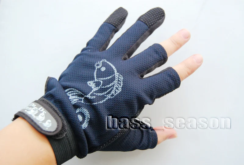 

1 Pair 3 Cut Fingers Fishing Gloves Non-Slip Gloves Free Shipping