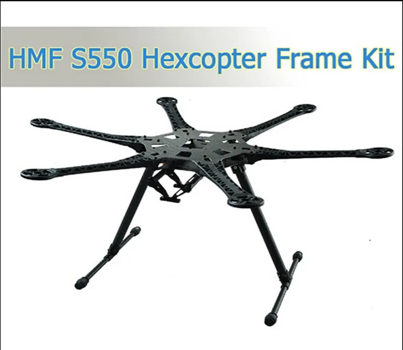 

1 Set HMF S550 S550Pro Hexcopter Frame 6-Axis For FPV MiniS800 FPV KIT With Carbon Fiber Landing Gear Skid PCB Central Plate