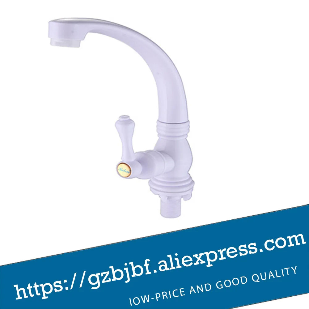 

w3 White pp PLASTIC KITCHEN FAUCET