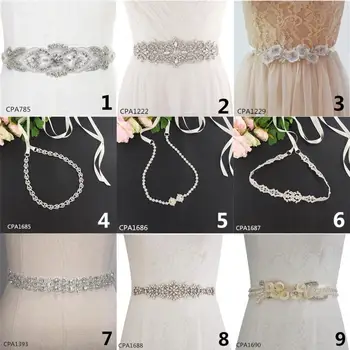 

Wedding Accessories Elegant Rhinestone Belt Crystal Bridal Belt for Wedding Party Cinturon Flores Wedding Belt