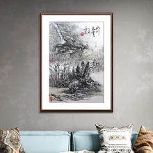 Китайская живопись ручная роспись стены Искусство для дома и офиса украшения-Традиционный китайский пейзаж живопись-ручная работа