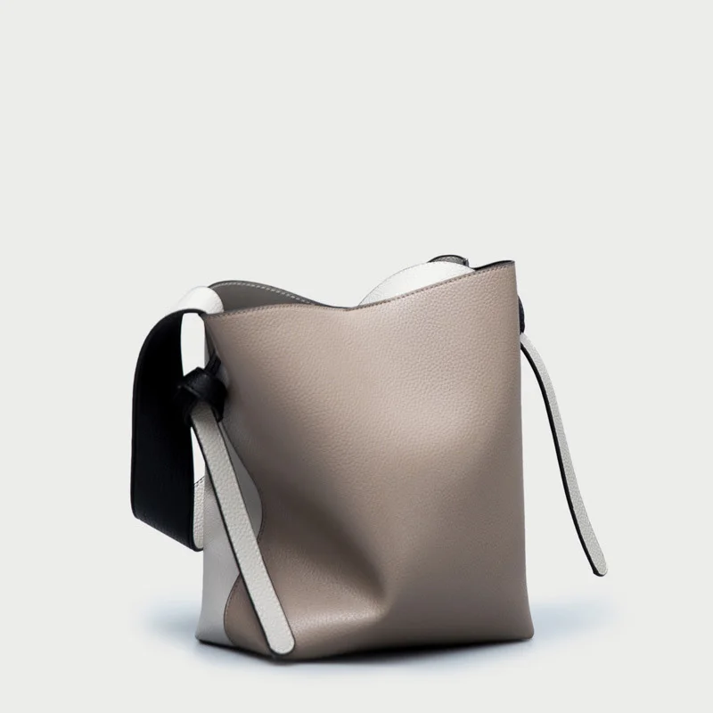 

Luxury Composite Bags 2018 Patchwork Color Handbag Wide Shoulder Bag PU Leather Bucket Bag Crossbody for Women High Capacity