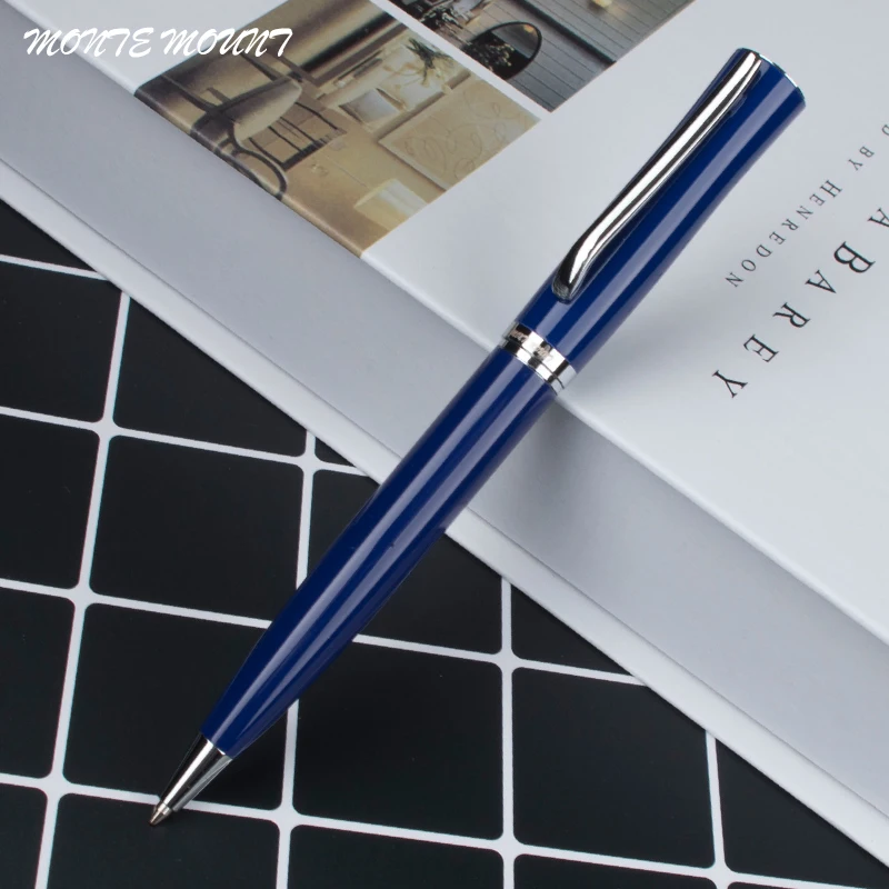 

Luxury blue pen holder metal Ballpoint Pen High Quality Office School stationery Writing Gift box packaging Metal pen