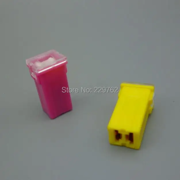 Shhworldsea 20PCS Car Straight Female Terminals Link Fuse Blade 20A 30A 40A 50A 60a In-line Lighter-Shape for Truck Boat