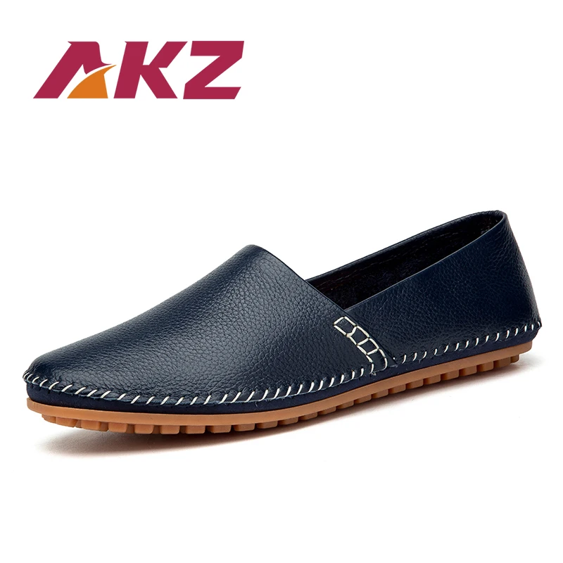 

AKZ Brand Loafers Mens Casual shoes 2018 Spring Summer Breathable Comfortable Light Male Flats shoes big size 39-47