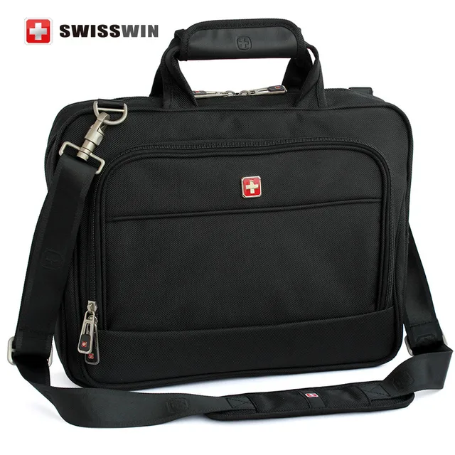 Swisswin hombres de nylon maletín bolsa de negocios bolso de mensajero