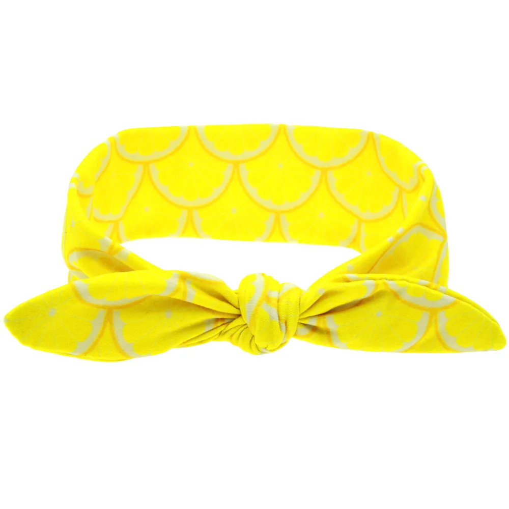 1PC Mixed Color Fruit Series Elastic Headband Accessories Rabbit Ears 67x5cm