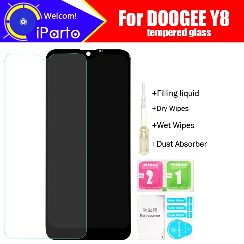 

DOOGEE Y8 Tempered Glass 100% Original Premium 9H 2.5D Screen Protector Film For DOOGEE Y8 Phone (Full Covered)