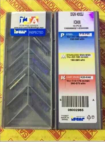 Оригинал Iscar 10 шт. DGN 4003 DGN4003 DGN4003J IC908 вставки из карбида токарный инструмент станок
