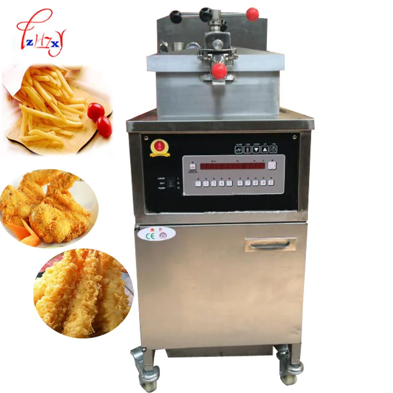 Stainless steel Vertical single cylinder Commercial Electric Fryer French Fries Frying Machine Chicken Pressure Fryer PFE-800