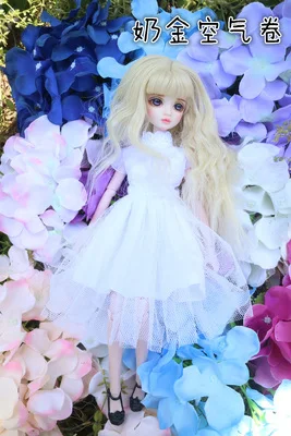 1/6 29 см женский bjd sd женский Кукольное соединение кукла подарок blyth кукла с Макияж Платье парик обувь - Цвет: 03