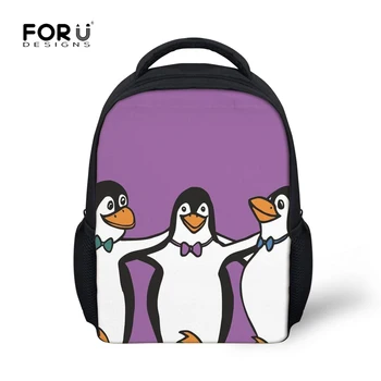 

FORUDESIGNS Penguin Lover Printing School Bags Backpack for Boys Kawaii Book Bag Girls Kids Kindergarten Schoolbag Small Satchel