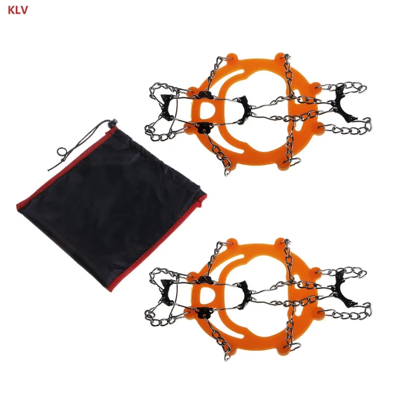 

KLV 8 Teeth Useful Climb Ice Snow Magic Spike Anti Slip Shoe Grips Crampons Footwear