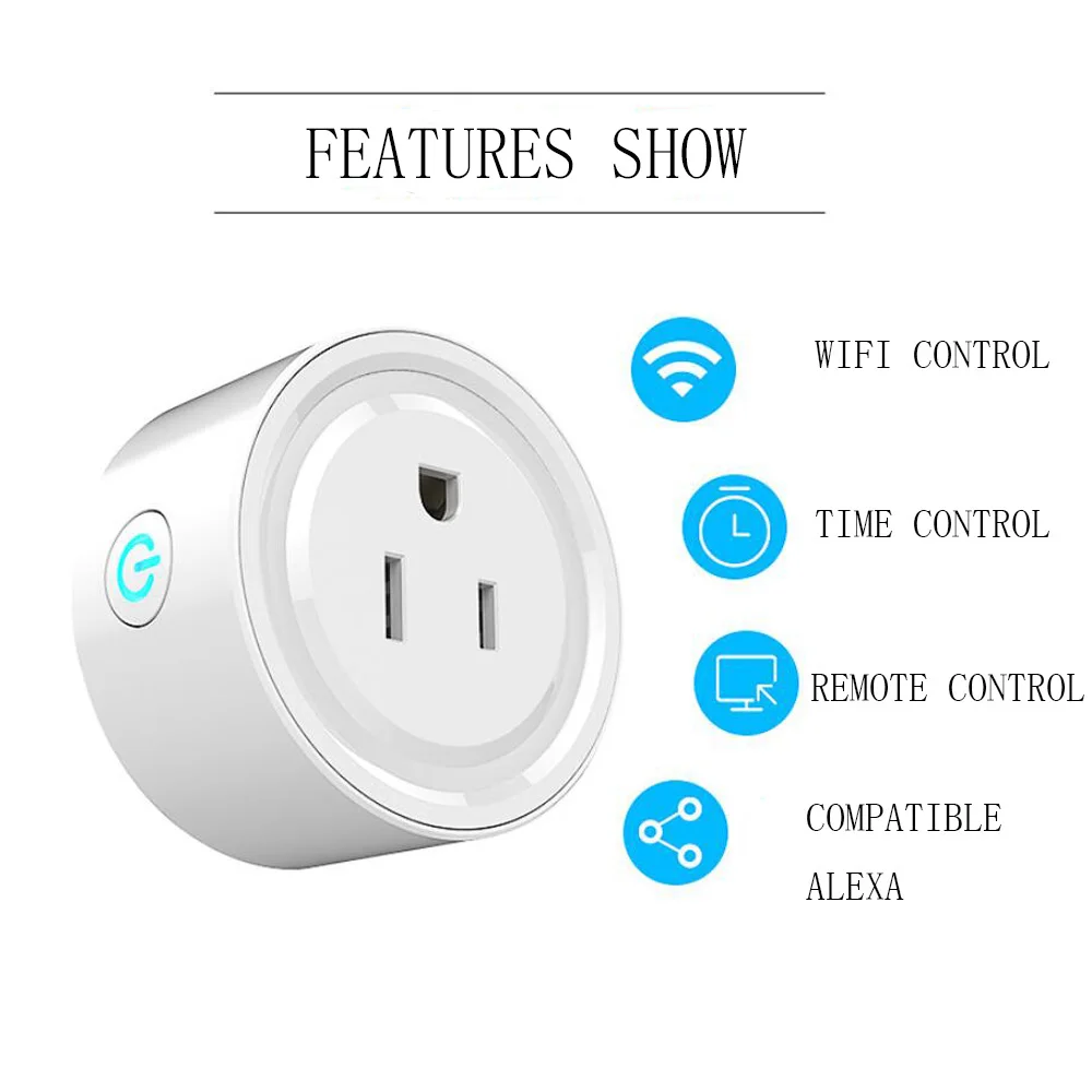 

exuanfa Smart control socket wifi mobile phone switch timing plug voice socket Europe United States general US standard socket