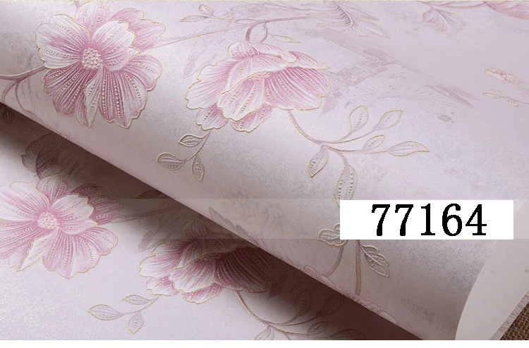 Розовый, бежевый, современный большой цветочный Настенный Рулон Бумаги искусство элегантный Цветущий цветок обои декор для спальни