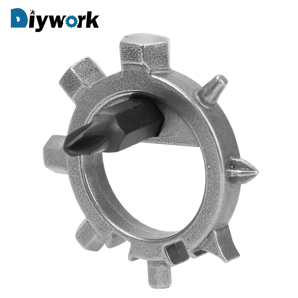 

DIYWORK 12 Functions Screwdriver Key Chain Multitools Bicycle Repair Portable Bottle Opener Hand Tools