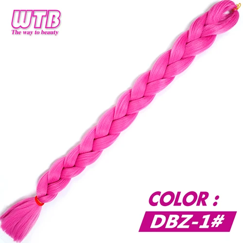 WTB 165 г Синтетические длинные крупное плетение наращивание волос для женщин вязанные косички волосы высокотемпературные волоконные накладные волосы - Цвет: #1