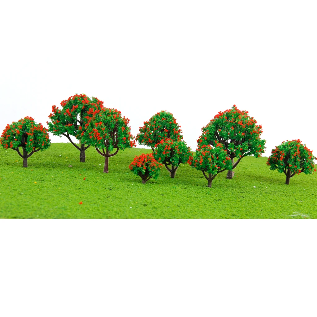 20Pcs Flower Tree Model HO Z N Scale 1/75-500 Layout for Diorama Scenery Building Props