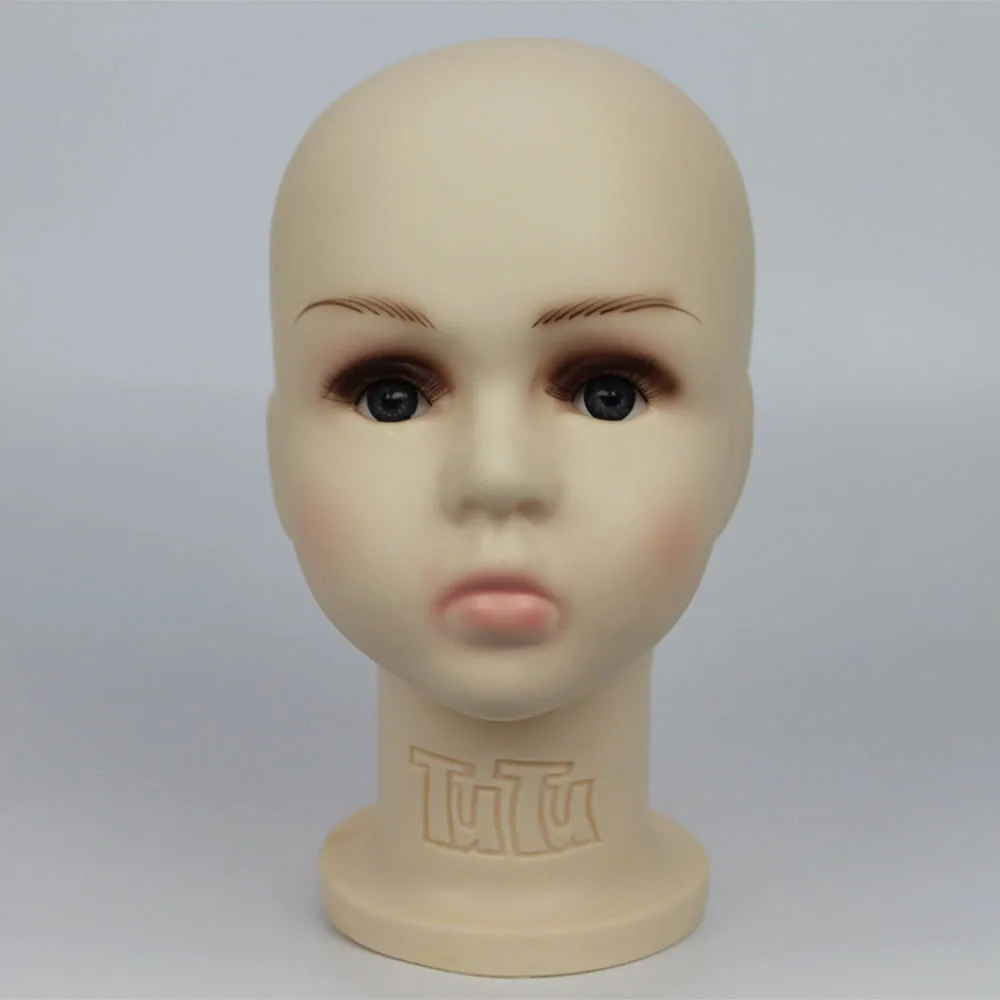 46 см небьющиеся реалистичные Пластиковые Детские/Детские манекены голова для шляп дисплей манекены головы