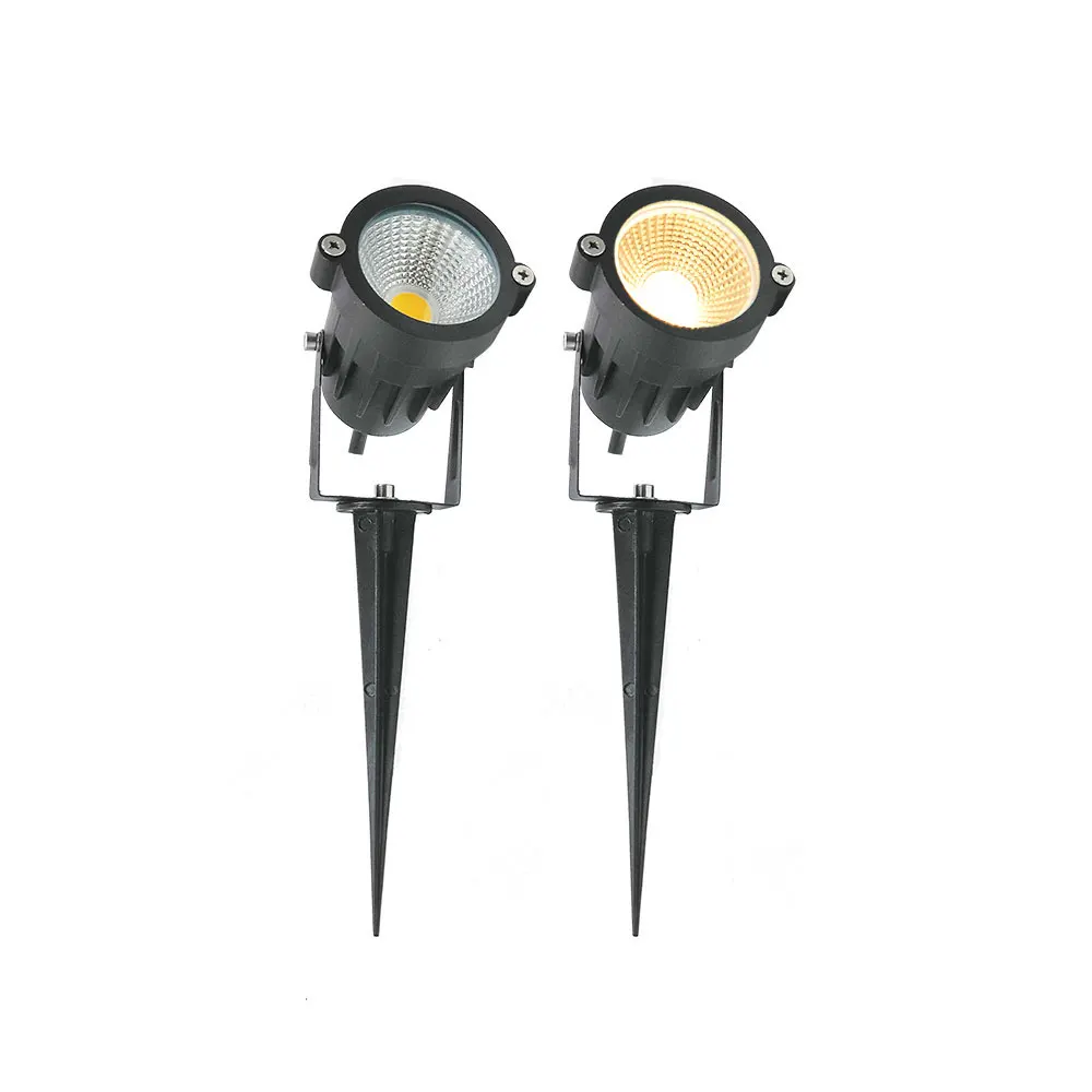 

2018 new 7w 9w outdoor IP65 aluminum lawn lamp with spike lantern waterproof bulb super bright spotlight for garden yard pathway