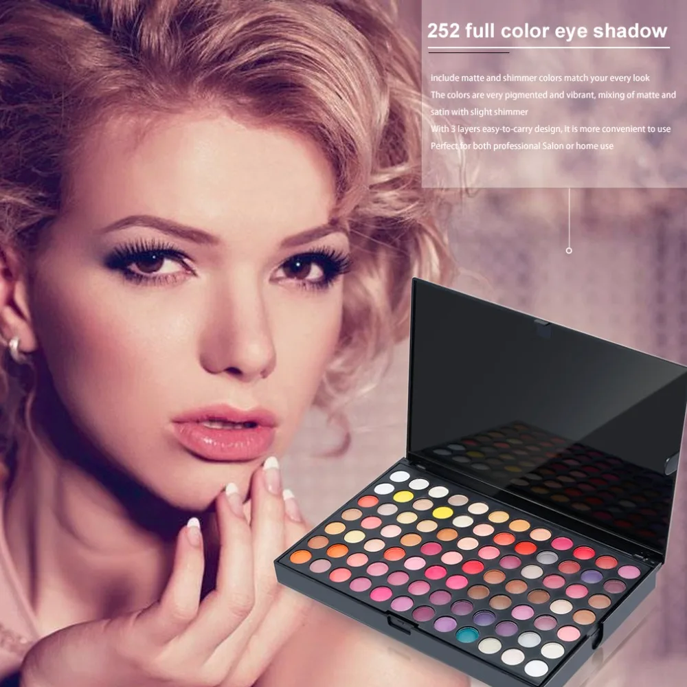 Full Professional 252 Colors Eye Shadow Palette 3 Layers