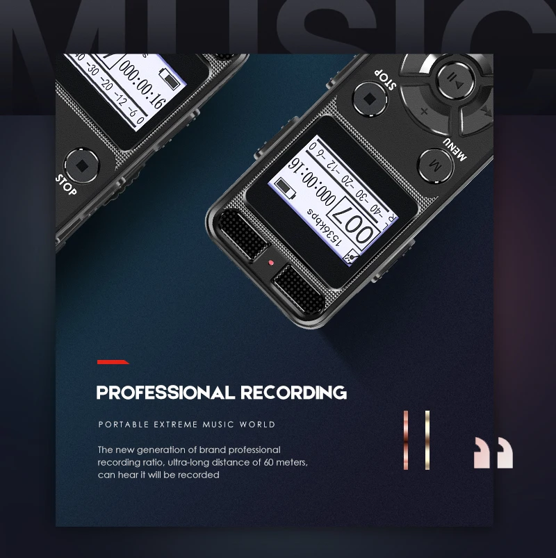 Профессиональный мини цифровой голосовой аудио стерео Регистраторы ручка Sound