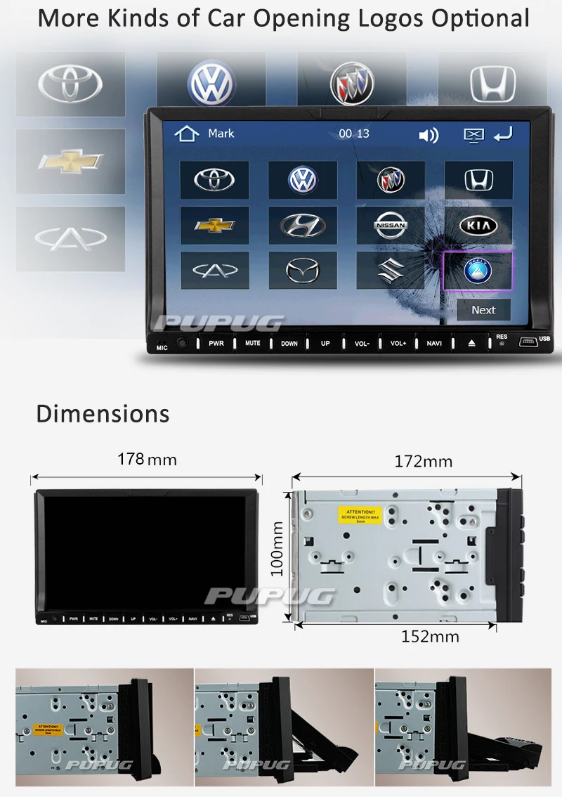 Clearance 2 din radio car dvd player gps navigation tape recorder autoradio cassette player for car radio multimedia gps navigation player 4