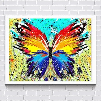 

New 5D DIY Diamond Embroidery Painted Butterfly Mosaic Pattern Diamond Painting Cross Stitch Kit Home Decor Mural Craft F75