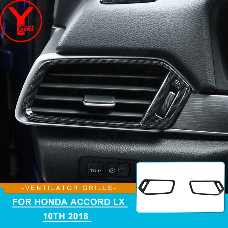 carbon car right left air outlets vent cover For honda accord LX 10th