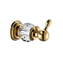 Bathroom Shower Towel Robe Hooks Brass Glass Crystal Nickel Brush Gold Wall Mount Toilet Furnitures Bathroom Set GJQC2202A