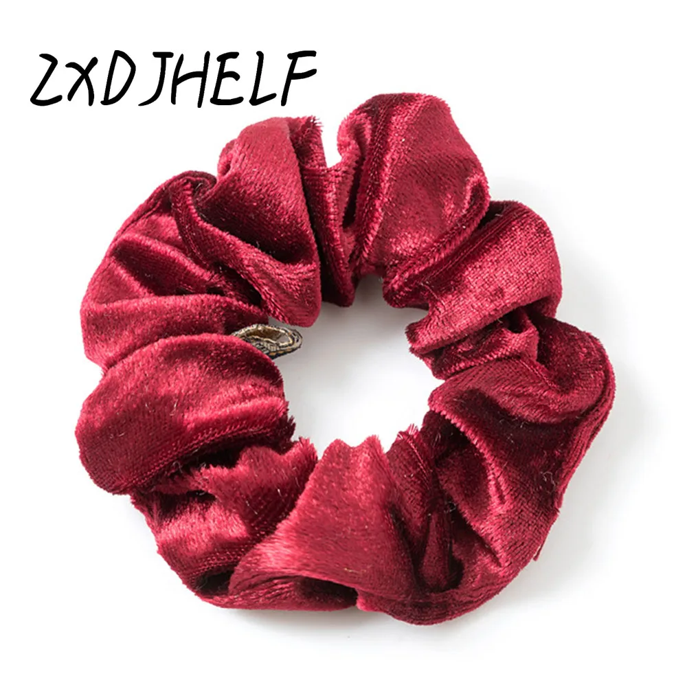 

ZXDJHELF Women Solid Velvet Hair Accessories Scrunchies Ring Elastic Hair Bands Bobble Sports Dance Soft Ponytail Holder F092