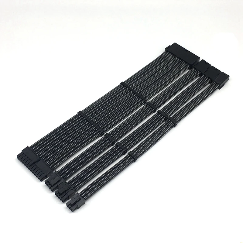 

Basic Extension Cable Kit - Single Sleeved ATX 24Pin, CPU/EPS 4+4Pin, GPU/PCI-E 6+2Pin, GPU/PCI-E 6Pin Power Extension Cable