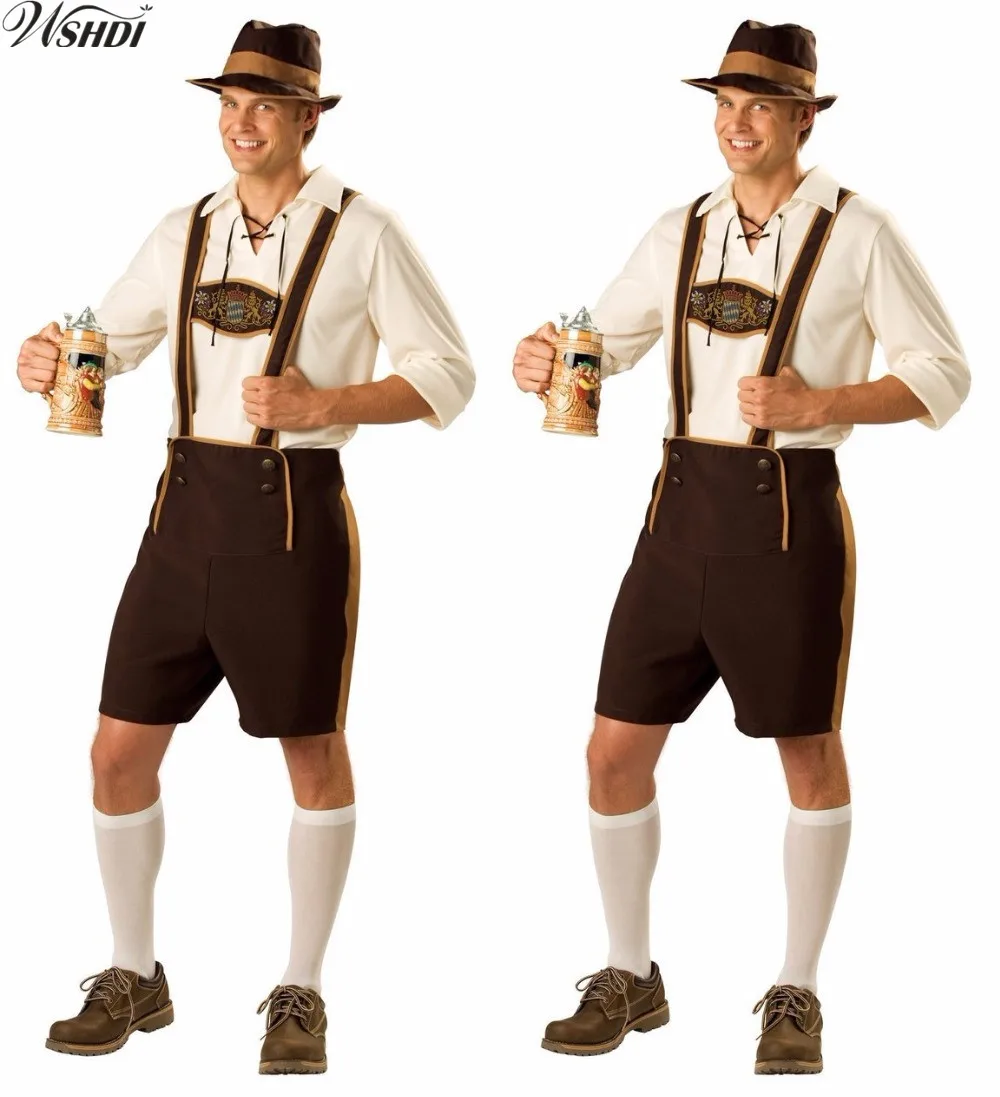 

Hot Adult Oktoberfest Costumes Men German Beer Costume Bavarian Beer Festival Costume Adult Halloween Carnival Cosplay Costume