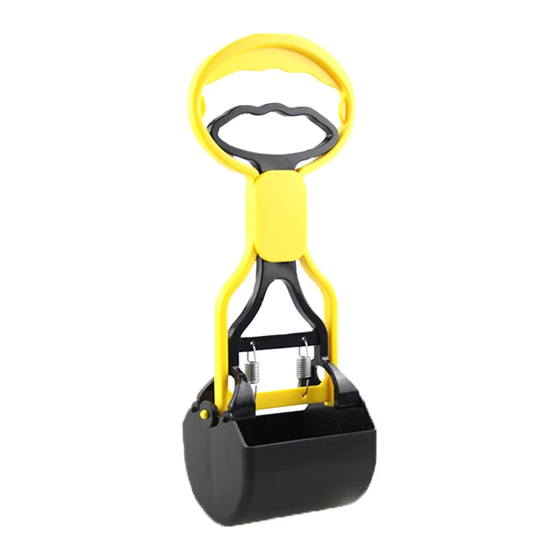 Pet Pooper Scooper собака кошка отходов pick er захват, совок для уборки собачьих экскрементов pick Up чистые отходы чистящие инструменты зоотовары x - Цвет: Цвет: желтый