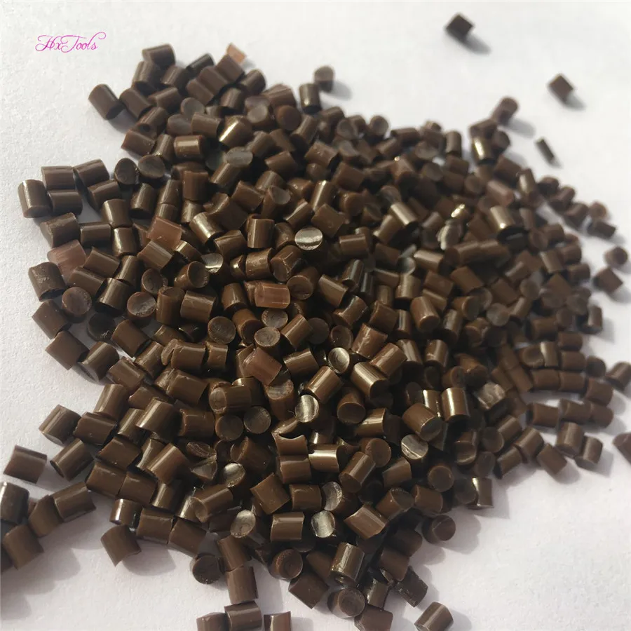 

100% Genuine Italian Keratin Beads 100g Brown Color High Quality Extra Storng Keratin Glue Grain Beads