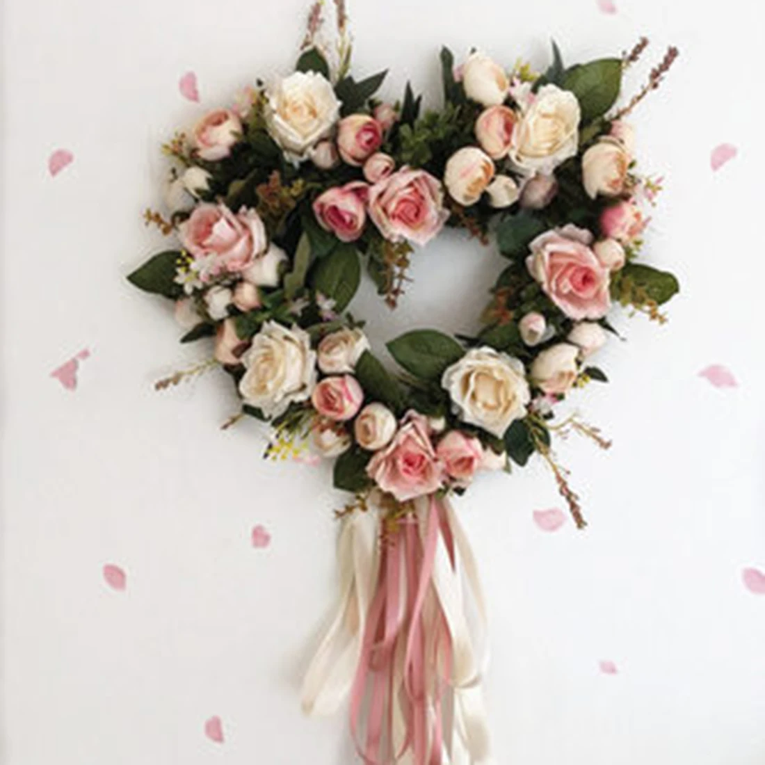 Silk Artificial Flowers Wreaths Artificial Garland For Wedding Decoration Door Home Party Decor Perfect Quality - Цвет: 4