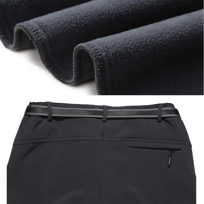 Mountainskin hombres mujeres Fleece Softshell pantalones elásticos al aire libre Camping senderismo Trekking pesca hombre mujer Pantalones MA173