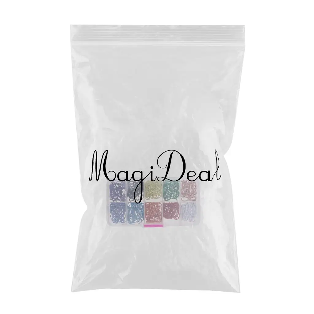 300 Piece / Box Mixed Color Gourd Safety Pins Metal Calabash Shaped Fastener Knitting Cross Stitch Marker Label Clips