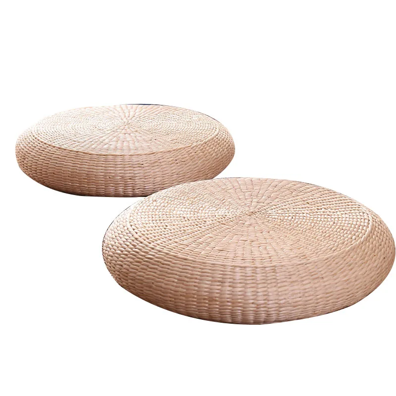 Round Yoga Meditation Cushion Handmade Rattan Thickening Yoga Mat Zen
