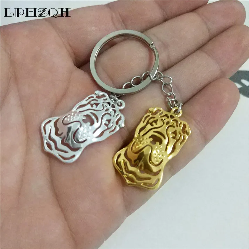 LPHZQH Fashion Trendy Cute Dog Jewelry Car Key Chain Chinese Shar Pei Bag Charm Pendant Accessories Gift Keyring Popular | Украшения и
