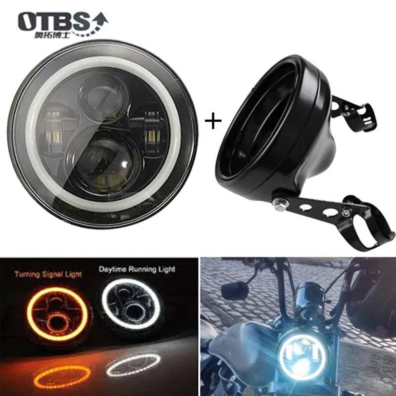  OTBS 7 inch Motorcycle Accessories Headlight 7 inch Led Headlamp Housing Bracket For Harley Chopper - 32997045729